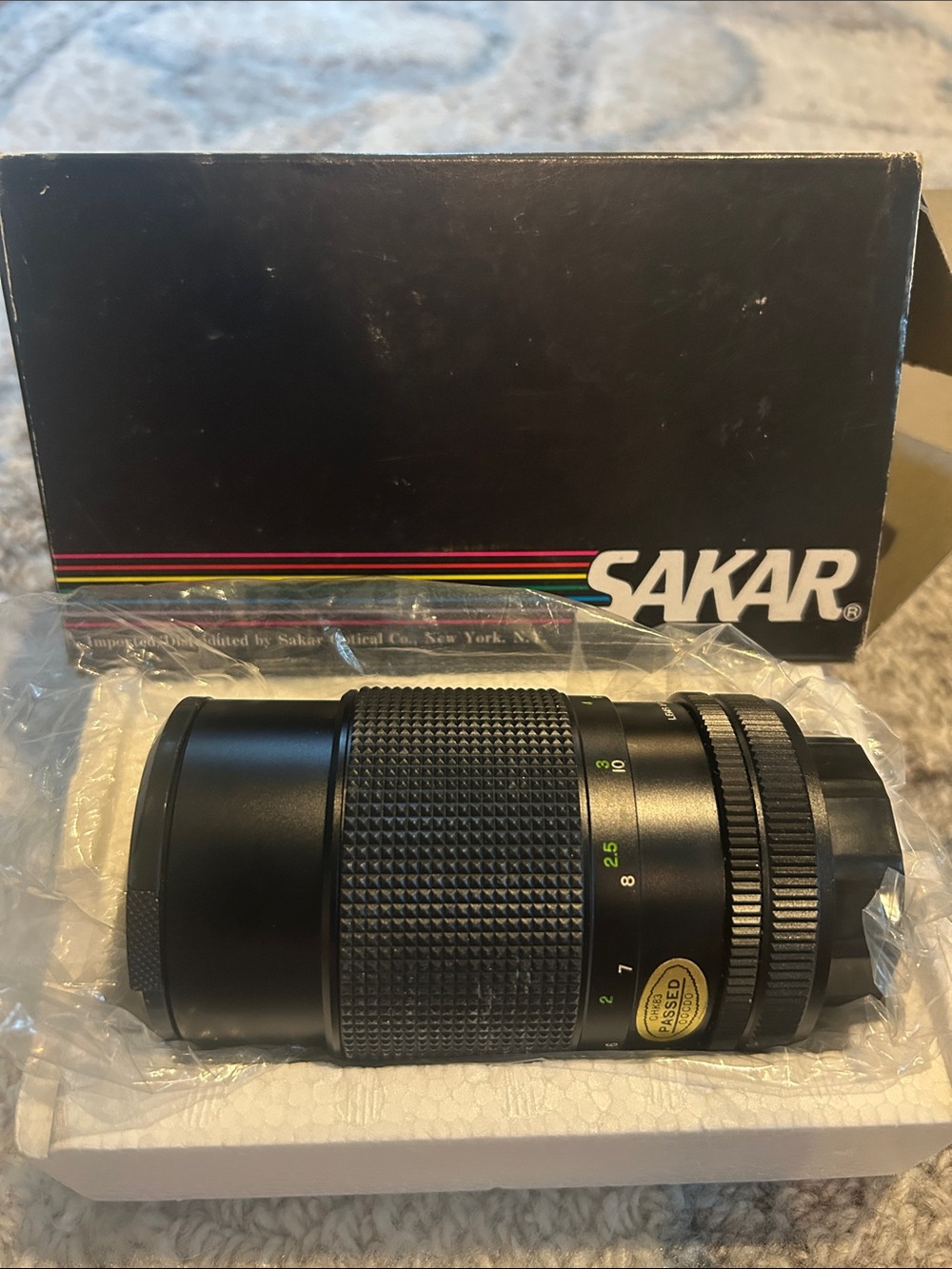Sakar Black Macro Zoom Lens with original packaging